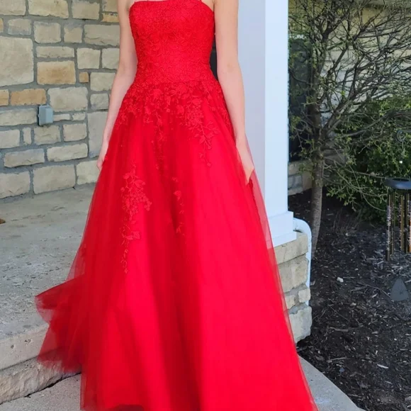 strapless open back dress Jovani 23010 Dress